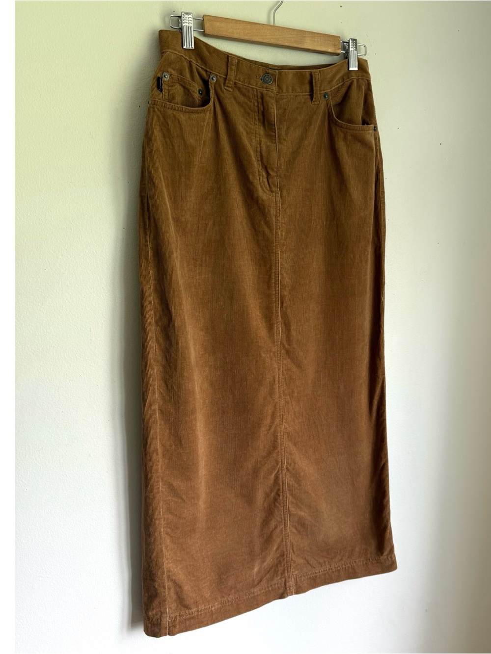 Ralph Lauren Heritage Corduroy Maxi Skirt in Camel Brown - Picture 5 of 8